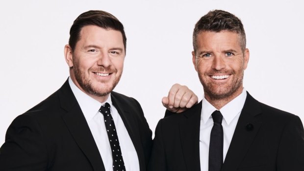 <i>My Kitchen Rules</I> judges Manu Fieldel and Pete Evans.