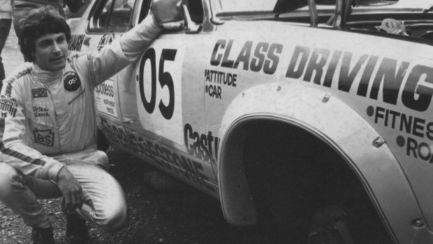 Perfect: Peter Brock after winning against the odds in 1975.