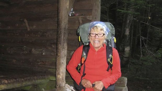 The last known image of Geraldine Largay, who disappeared while hiking the Appalachian Trail in Maine in 2013. 