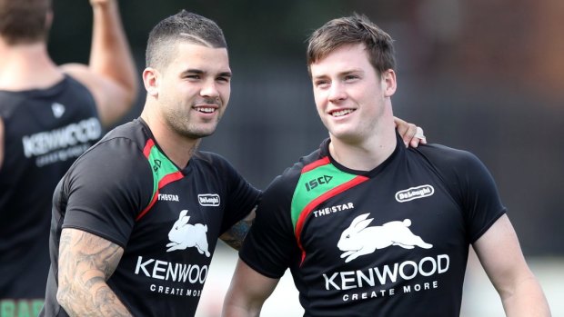 Reunited: Adam Reynolds and Luke Keary during their time together at South Sydney.