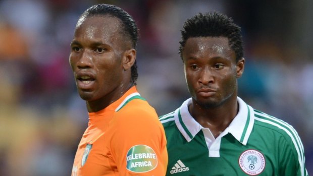 Huge tournament: Some of the biggest stars in world football, including Didier Drogba, left, and John Obi Mikel, play in the African Nations Cup. 