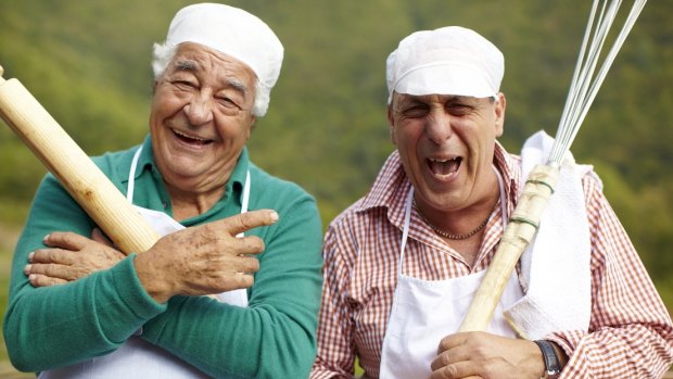 Two Greedy Italians stars Antonio Carluccio and Gennaro Contaldo.