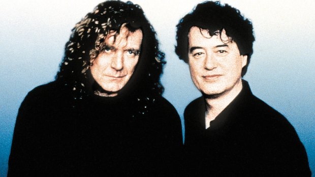 Former members of Led Zeppelin Robert Plant, left, and Jimmy Page.