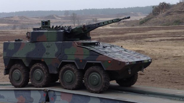 Rheinmettal's BOXER CRV, one of two designs from rival firms bidding for a $5 billion defence contract.
