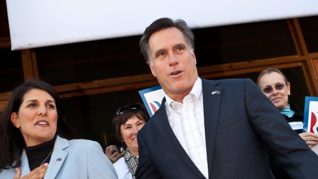 Nikki Haley had the backing of senior Republican politician Mitt Romney in her campaign to become South Carolina's governor.