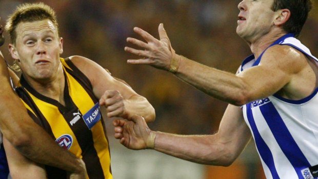 Sam Mitchell and Eagles coach Adam Simpson (pictured here in his playing days with North Melbourne), have a long-standing relationship.