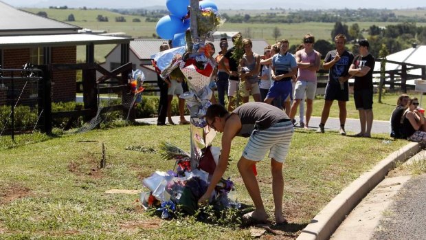 Friends lay tributes at the scene of William Robson-Pearce’s death. 