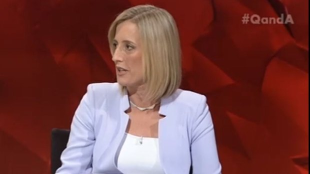 Katy Gallagher made her debut apperance on ABC TV's Q&A on Monday night.