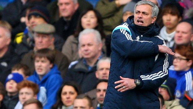 Angered: Chelsea manager Jose Mourinho.
