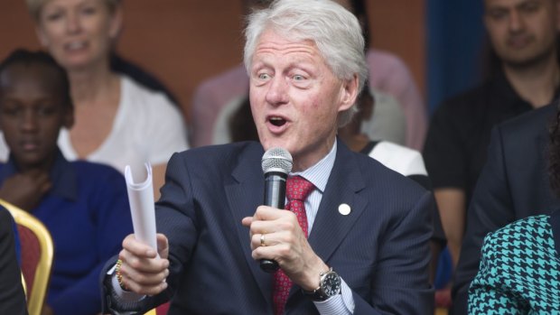 Nothing "sinister": Former US president Bill Clinton in Kenya.