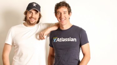 Atlassian co-founders Mike Cannon-Brookes (left) and Scott Farquhar.