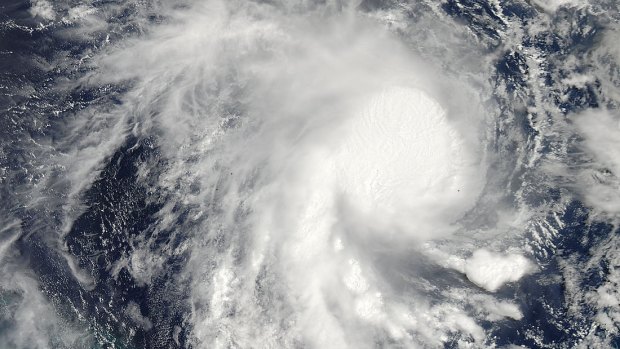 A NASA satellite has captured an image of Cyclone Marcia as it bears down on the Queensland coast.