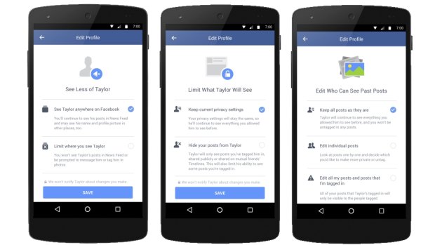 Facebook already allows the 'unfollowing' of people, but the new feature means you'll be walked through this and similar actions once you set your status to single.