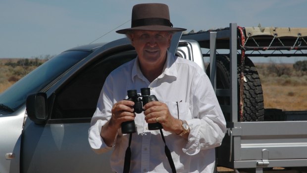 Alexander McCall Smith at Clayton Station on the Birdsville Track.