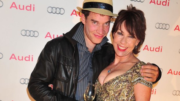 Kathy Lette with her son Julius.