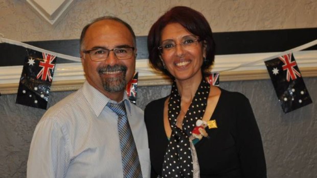 Eman Sharobeem and Haiman Hammo at an Australian of the Year dinner in 2016.