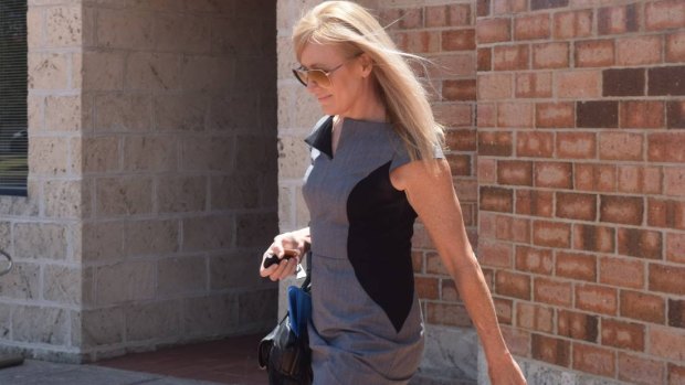 Police clinical psychologist Kris Giesen leaving the coronial inquest in Busselton.