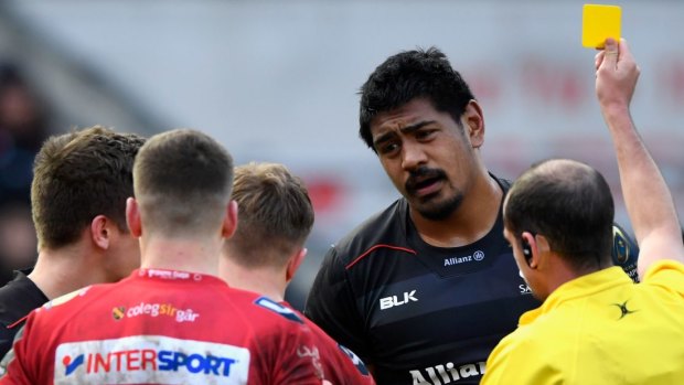Clampdown: Will Skelton is yellow carded while playing for Saracens in January. 