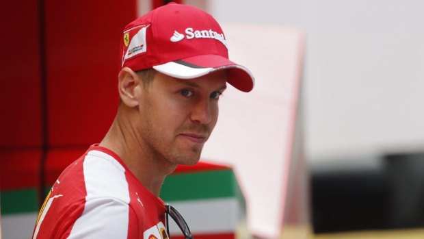 Angry: Sebastian Vettel.