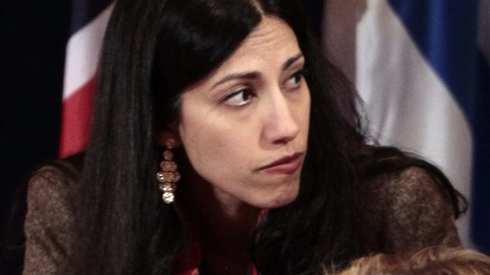Hillary Clinton with her trusted confidante Huma Abedin in 2011.