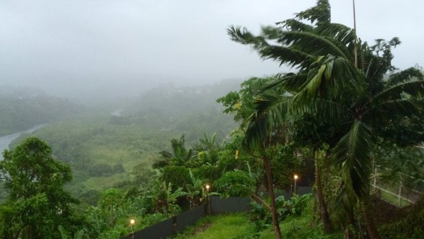 Fiji's capital Suva ahead of cyclone Winston's landfall. 