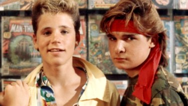 Corey Haim (L) and Corey Feldman (R) in 1987's <i>The Lost Boys</i>. Haim, who died in 2010, was reportedly raped aged 11.