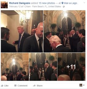 Trump photographed by Mar-a-Lago club member and shared on Facebook.