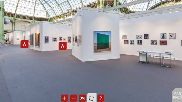 A virtual view of the Paris Photo fair.