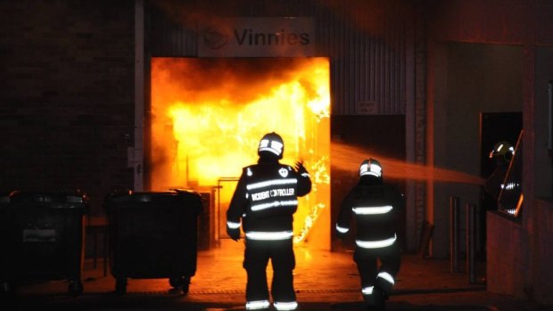 Fire destroyed Goulburn's Centrelink office on Monday night and significantly damaged its Vinnies store.