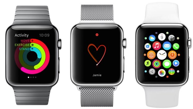 One hopeful Canberra resident was trying to flog the 42mm Milanese Loop Apple Watch, centre, for almost three times the RRP.