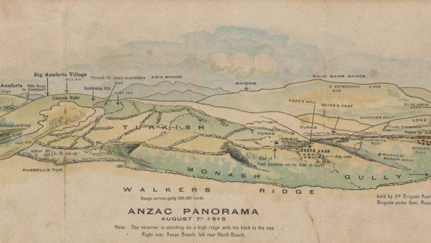 Hore, L. F. S. (Leslie Fraser Standish), 1870-1935, Anzac Panorama, August 7th 1915. (detail)