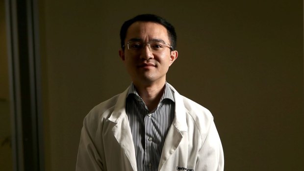 Neurosurgeon Michael Wong, seven months after he was attacked at the Western Hospital. 