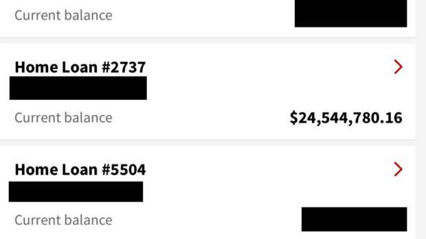 Clare Wainwright's bank account shows her $24.5 million richer after the National Australia Bank mistakenly set her mortgage repayments at $25.1 million instead of $2500.