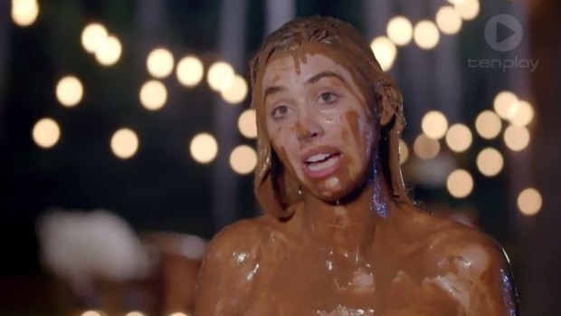 Alex, after bathing in the chocolate concoction.