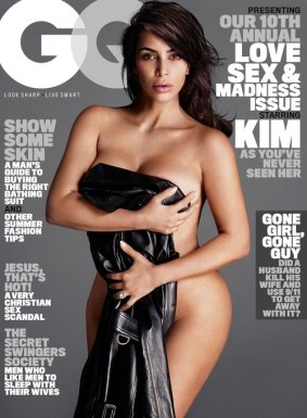 Kim Kardashian on the cover of <i>GQ</i>.