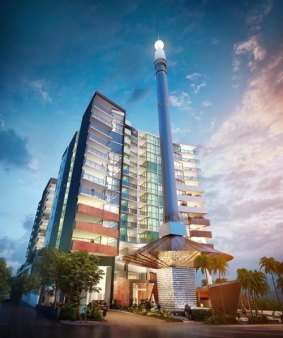 Pradella plans to make South Brisbane's Skyneedle the central figure of a new residential development.