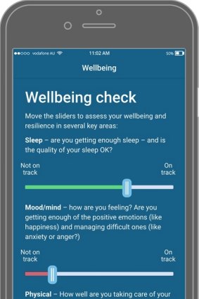 The app will ask officers to rate their stress levels, sleep and exercise.