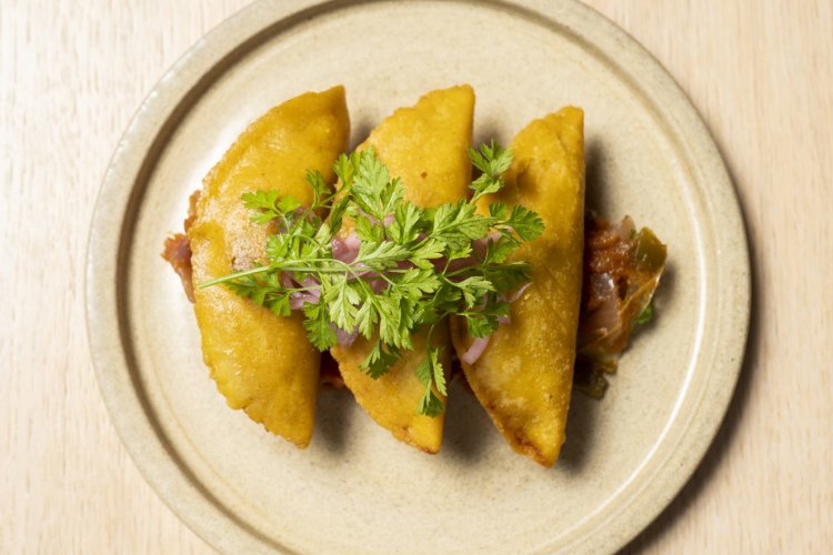 Chicken empanadas at St. Alma restaurant in Freshwater.