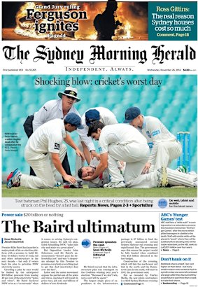 The Sydney Morning Herald, November 26, 2014.