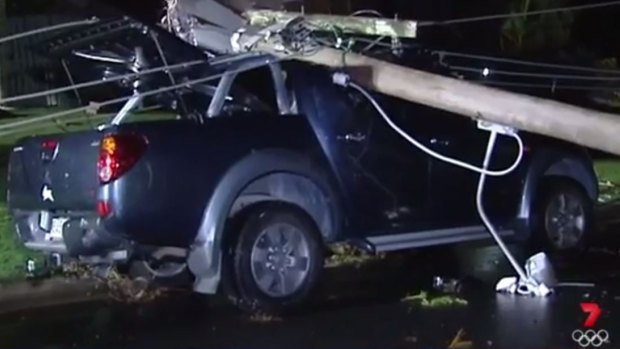 Sunday's storms brought down power lines on the Sunshine Coast.