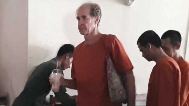 Australian filkmmaker James Ricketson appears in a Phnom Penh court earlier this month.