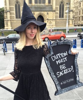 About a dozen protesters also gathered in Melbourne's Federation Square.