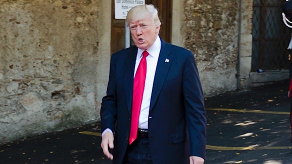 All alone: US President Donald Trump was the only G7 leader not to hold a press conference at the global event.