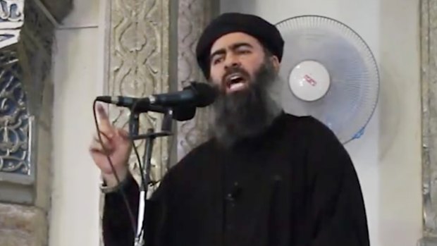 Future in doubt: The leader of the Islamic State, Abu Bakr al-Baghdadi.