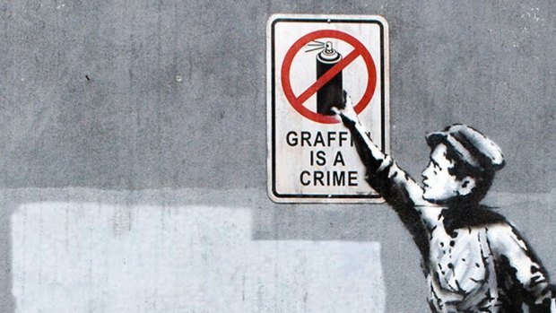 Brisbane City Council would not think twice about removing Banksy murals, such as this one in New York.