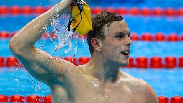 Meteoric rise: Australia's 100m freestyle gold medallist Kyle Chalmers.