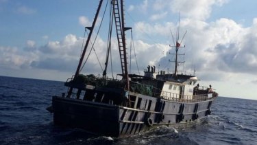 Indonesia has accused a Chinese boat crew of fishing illegally.