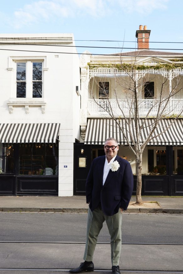 Jason Jones outside Entrecote's Domain Road site.