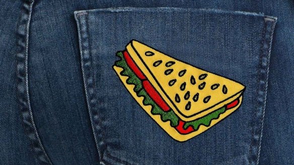 Sandwich patch, $12 from Georgia Perry,
<a href="https://georgiaperry.com/products/sandwich-patch" target="_blank">georgiaperry.com</a>.