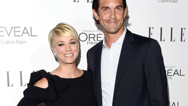 Kaley Cuoco-Sweeting, pictured with her husband Ryan Sweeting, has apologised for her comments in Redbook.